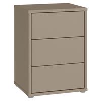 Nočna Omarica Alice, Rjavosiva - srebrne barve/rjavosiva, Trend, umetna masa/leseni material (50/69/42cm) - Carryhome