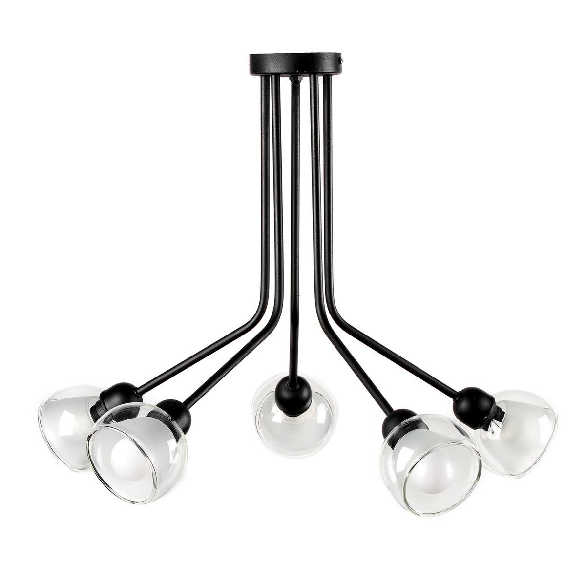 Deckenleuchte Denver Schwarz max. 6 Watt - Schwarz, Basics, Metall (55/45cm)