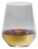 Trinkglas Glamour in Schwarz/Goldfarben ca.425ml - Goldfarben/Schwarz, Romantik / Landhaus, Glas (6,8/11cm) - Premium Living