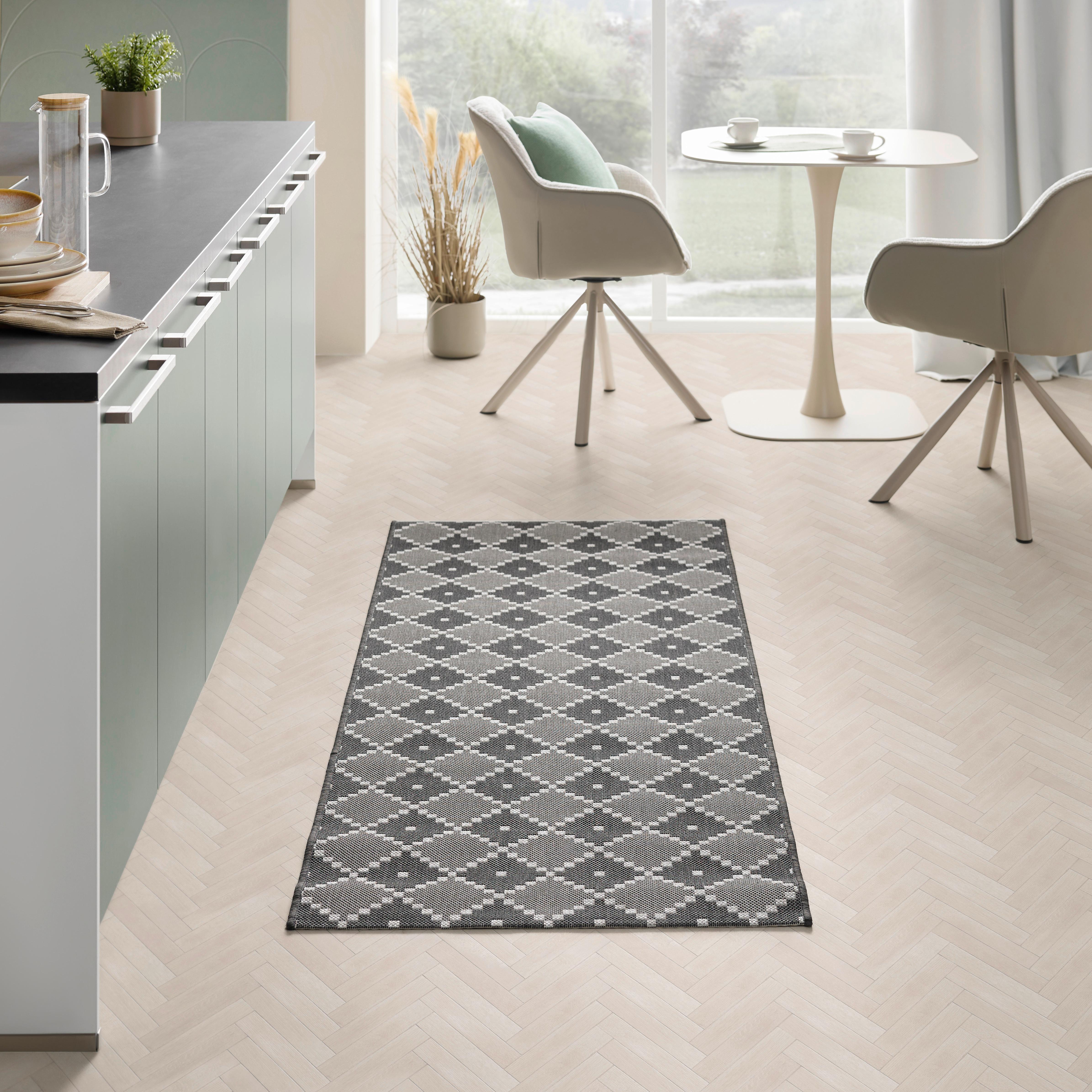 FLATVÄVD MATTA PHOENIX 2 - grå/antracit, Modern, textil (80/200cm) - Modern Living