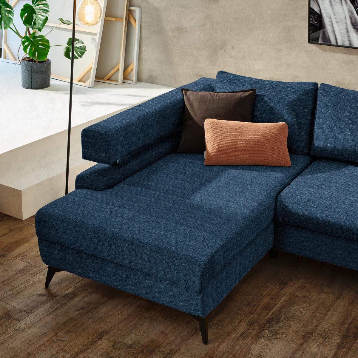 Coltar ROSALIE - albastru închis, Konventionell, textil (184/265cm) - Modern Living