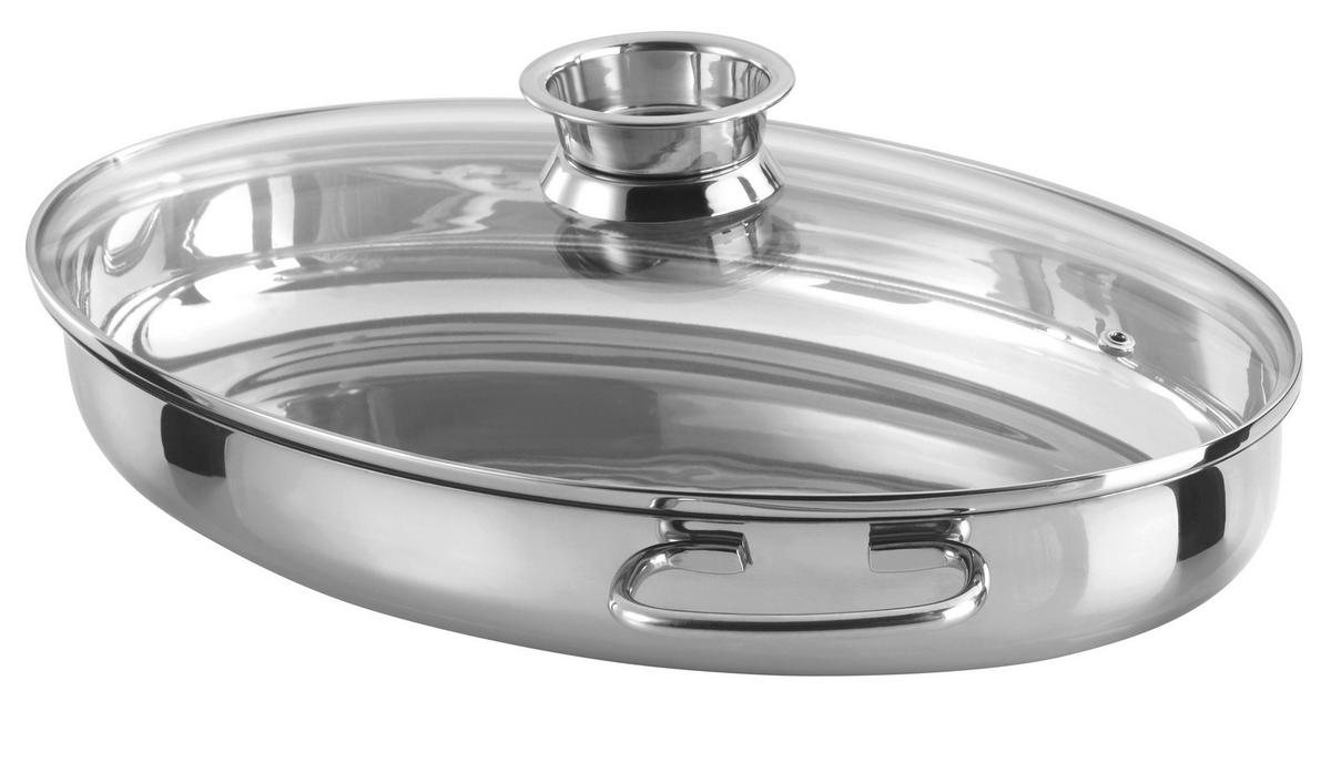 Pekač Oval - barve nerjavečega jekla, Basics, kovina (38/25/19,5cm) - GSW
