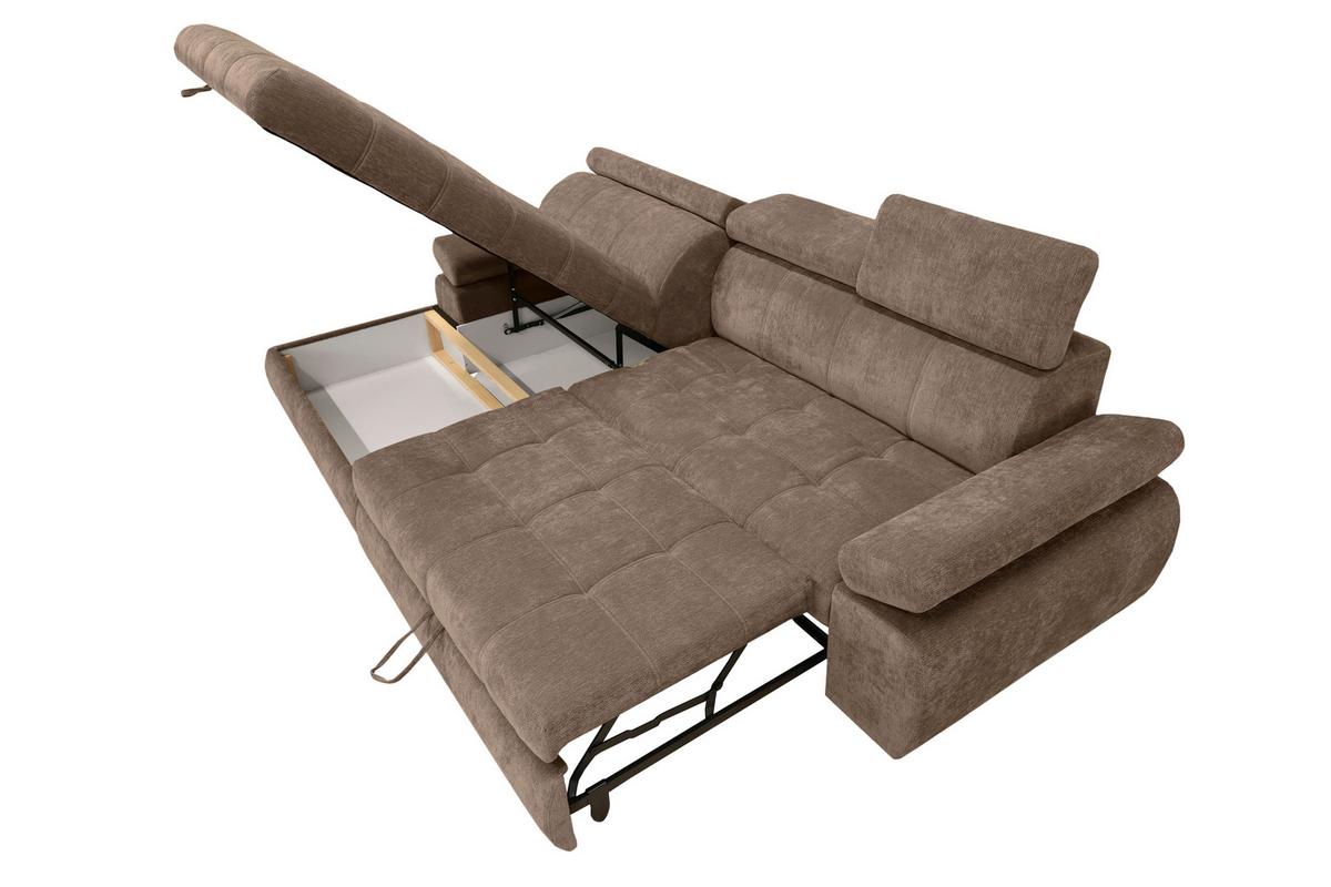 Kutna Garnitura Vegas - smeđa/crna, Design, drvo/tekstil (173/294cm) - Modern Living
