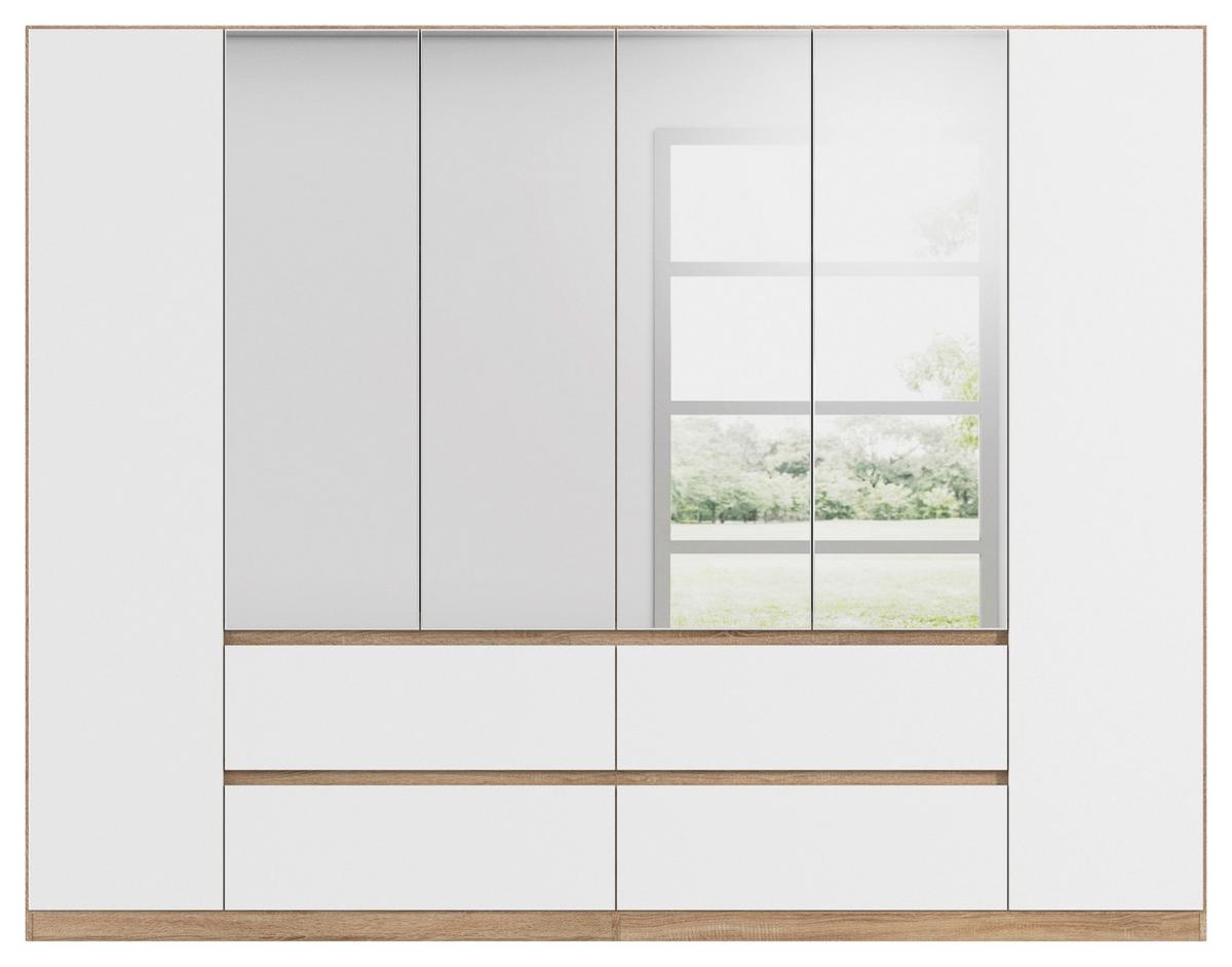 Ormar S Klasičnim Vratima Mainz - bijela/boje hrasta, Basics, drvni materijal (271/210/54cm) - Modern Living