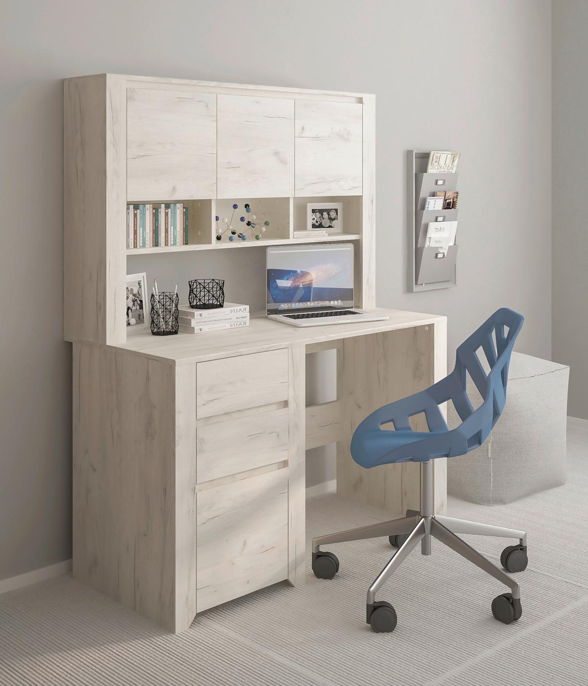 Polica Angel - boje hrasta, Moderno, drvni materijal/plastika (84/130,7/40,2cm)