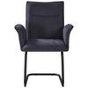 STOL MED ARMSTÖD NOVA - grå/svart, Modern, metall/textil (63/90/61cm) - Mömax