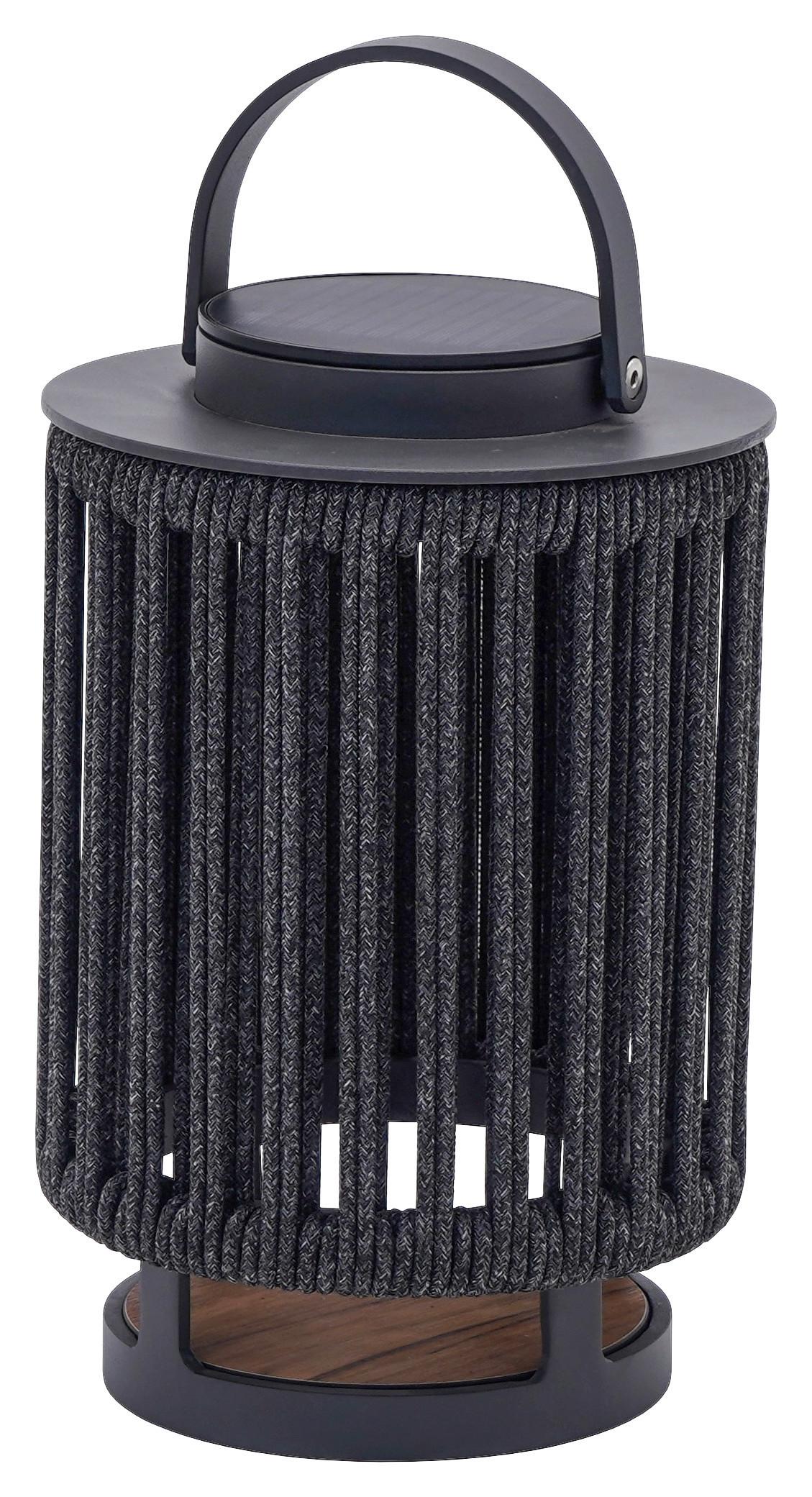 LAMPA SOLARNA LUMIN -EXKLUSIV- - antracytowy/ciemnoszary, Design, tworzywo sztuczne/metal (21,5/32,5/21,5cm) - Ambia Garden