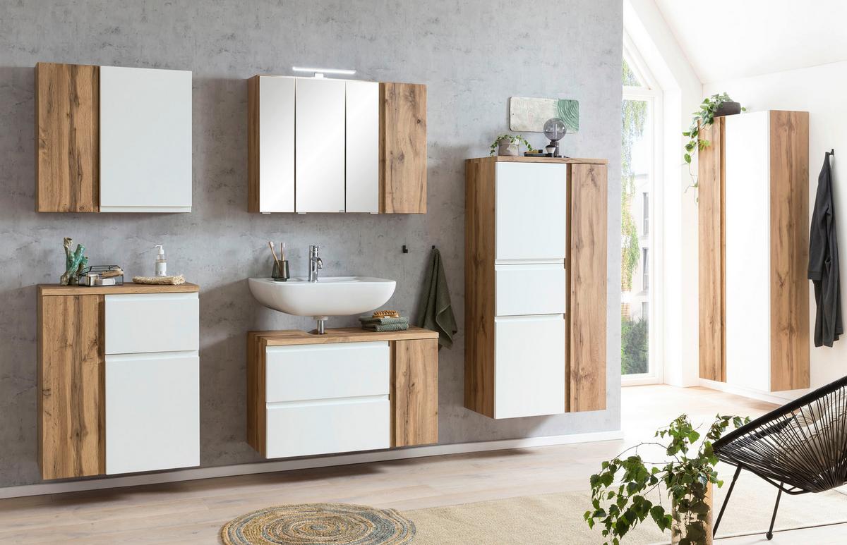 Spiegelschrank Varese ca. 85x64 cm Wotan Eiche Dekor - MODERN, Glas/Holzwerkstoff (85/64/20cm) - Held
