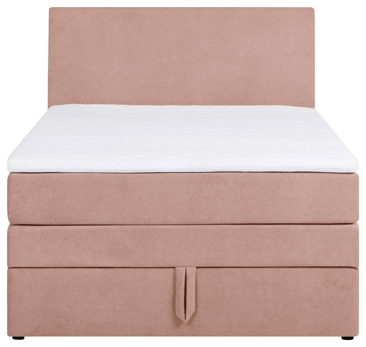 PAT BOXSPRING WICKIE - roz, Konventionell, lemn/metal (90/200cm)