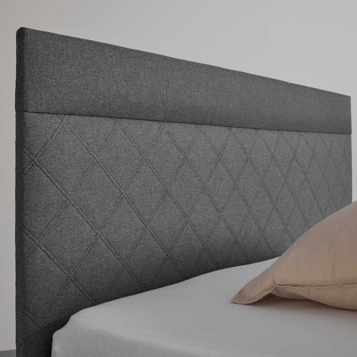 Boxspringbett ROSA anthrazit. ca 140x200cm ink. Topper - Dunkelgrau/Anthrazit, Modern, Holz/Holzwerkstoff (140/200cm) - Bessagi Home