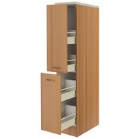 Izvlečna Omara Nano, Barva Bukve - barve nerjavečega jekla/barve bukve, Konvencionalno, umetna masa/leseni material (30/160,6/60cm) - FlexWell