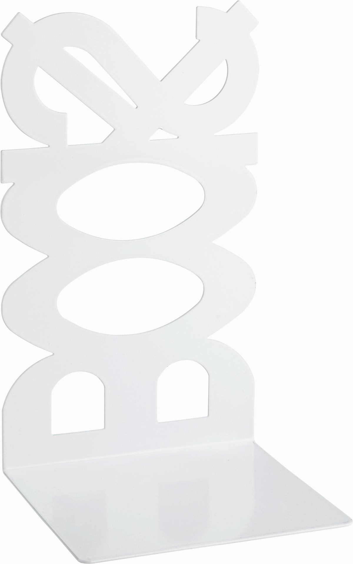 Buchstütze aus Metall - Weiß, Metall (12/21/11cm) - Mömax
