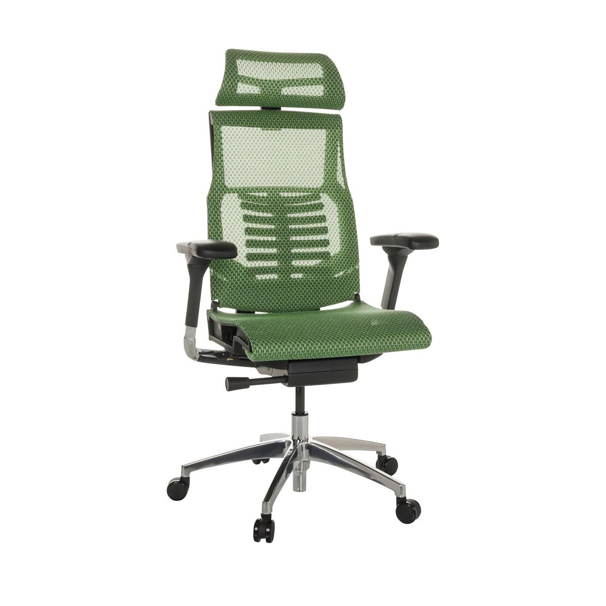 Pisarniški Stol Dynafit Ii, Zelena - srebrne barve/zelena, Basics, kovina/umetna masa (67/119-135/60cm) - MID.YOU