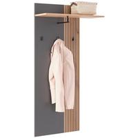 Panou cuier CLEVER - culoare lemn stejar/antracit, Modern, material pe bază de lemn (70,1/139/26cm) - Modern Living