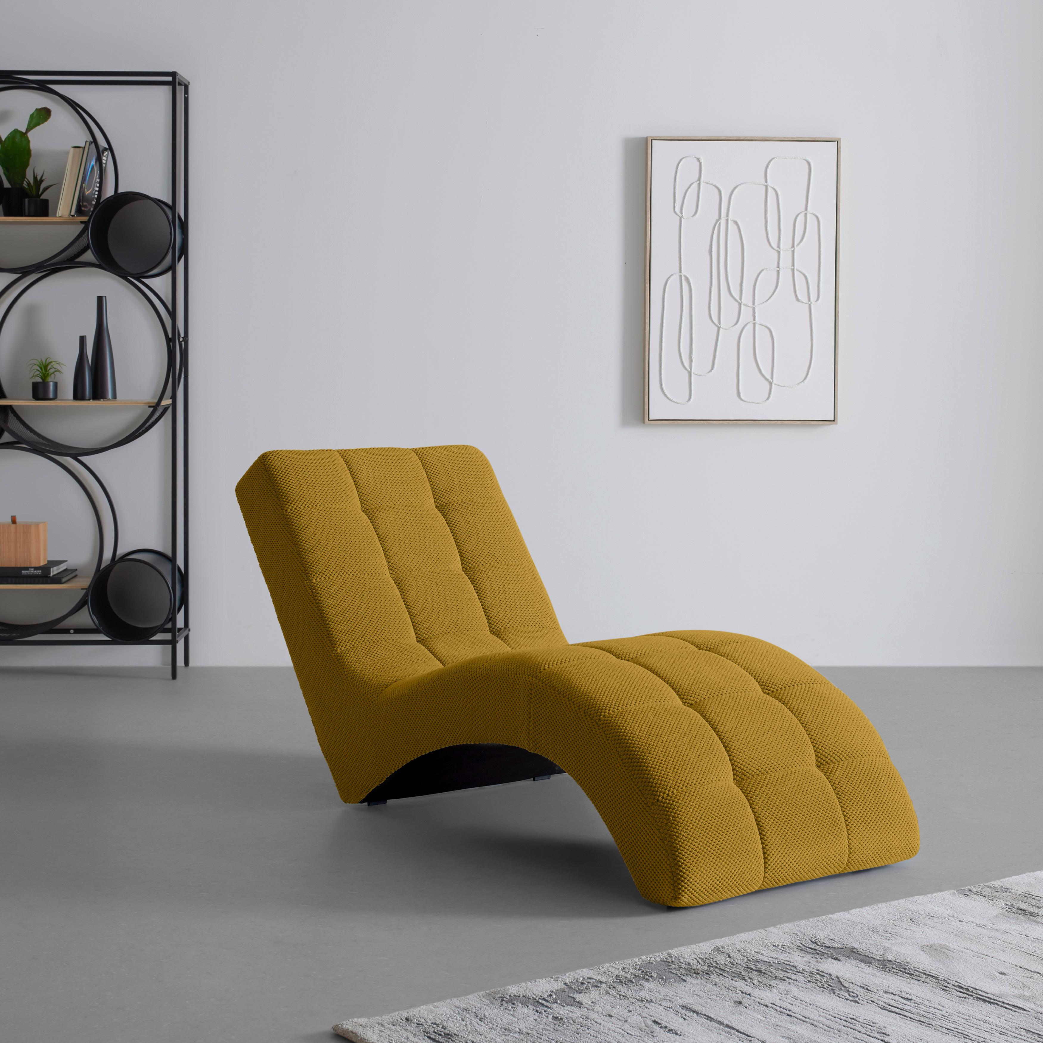 Liege Laguna Currygelb - Currygelb/Schwarz, MODERN, Kunststoff/Textil (68/80/167cm) - Mömax