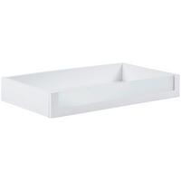 Fiók Széles Fehér Unit - fehér, Modern, faalapú anyag/üveg (83/12/45cm) - Based