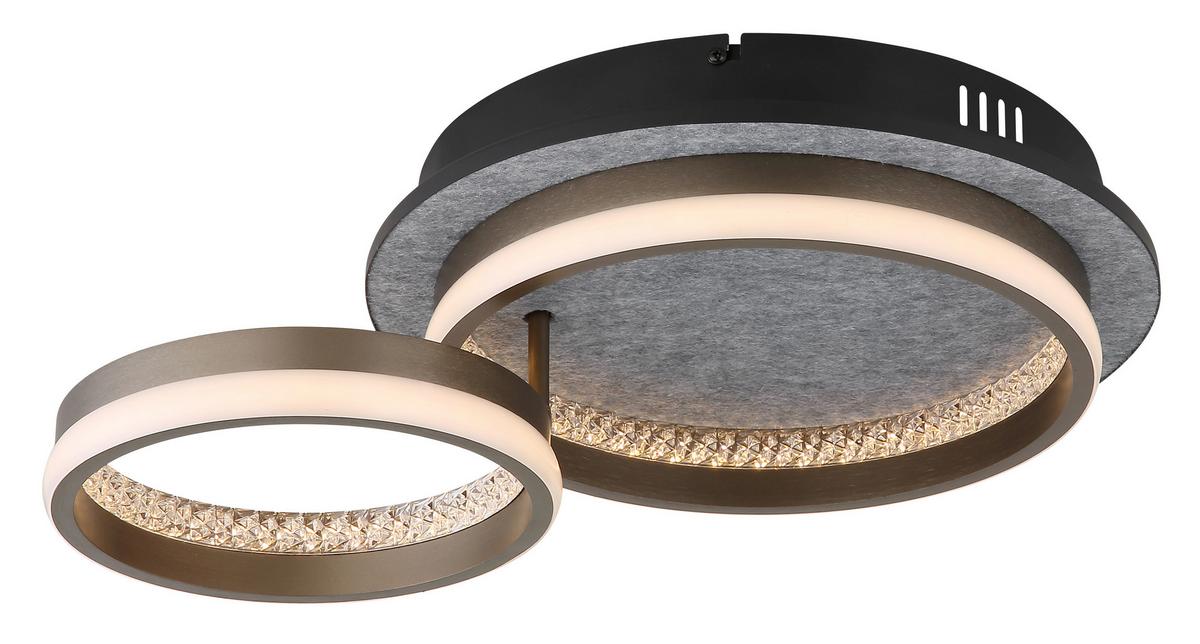 LED-DECKENLEUCHTE 67179D1 DELLA - Klar/Weiss, Design, Kunststoff/Metall (47,2/34/14cm) - Globo