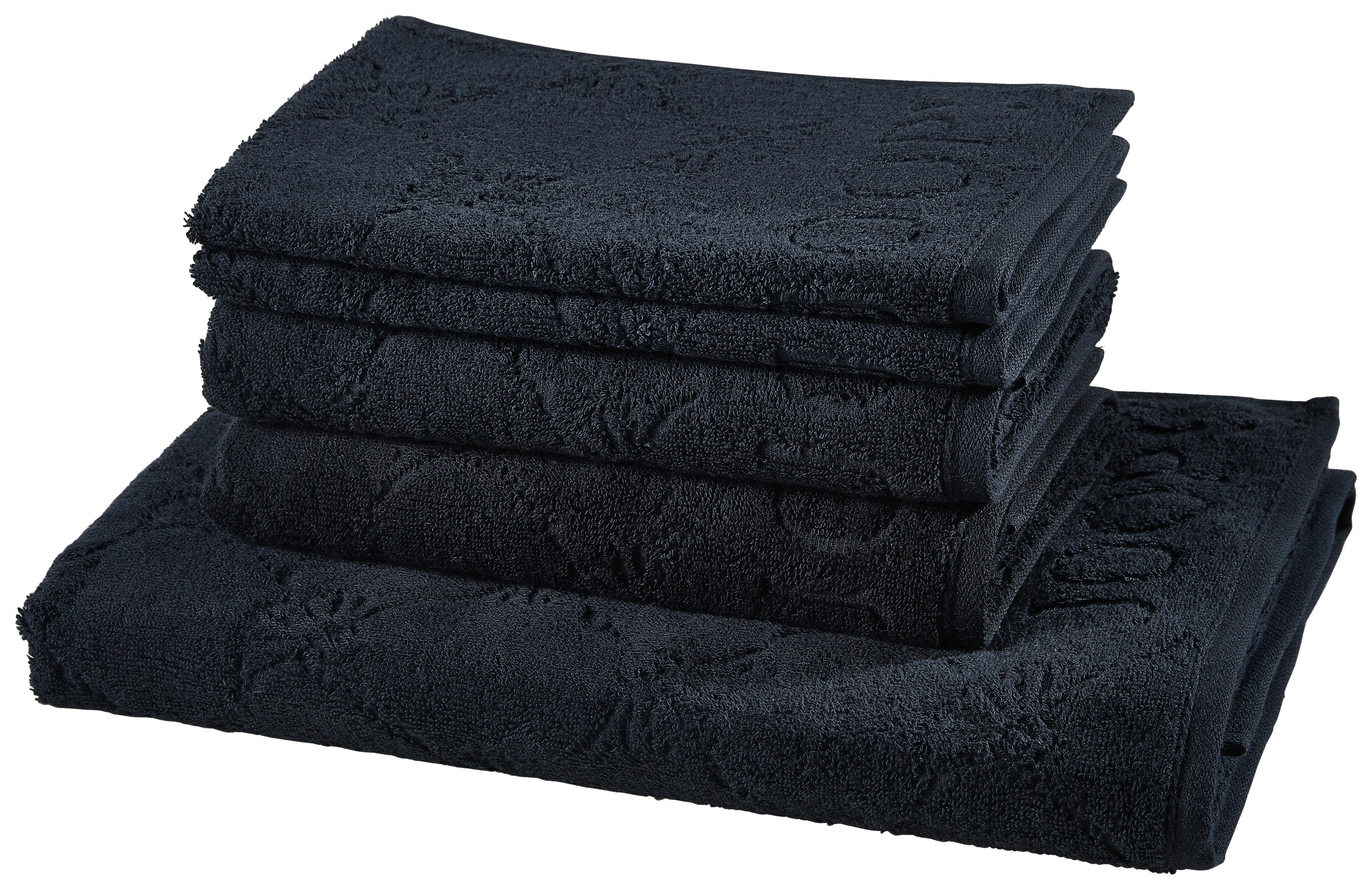 ZESTAW RĘCZNIKÓW FROTTE 1670 JOOP! UNI CORNFLOWER - czarny, Basics, tkanina - Joop!
