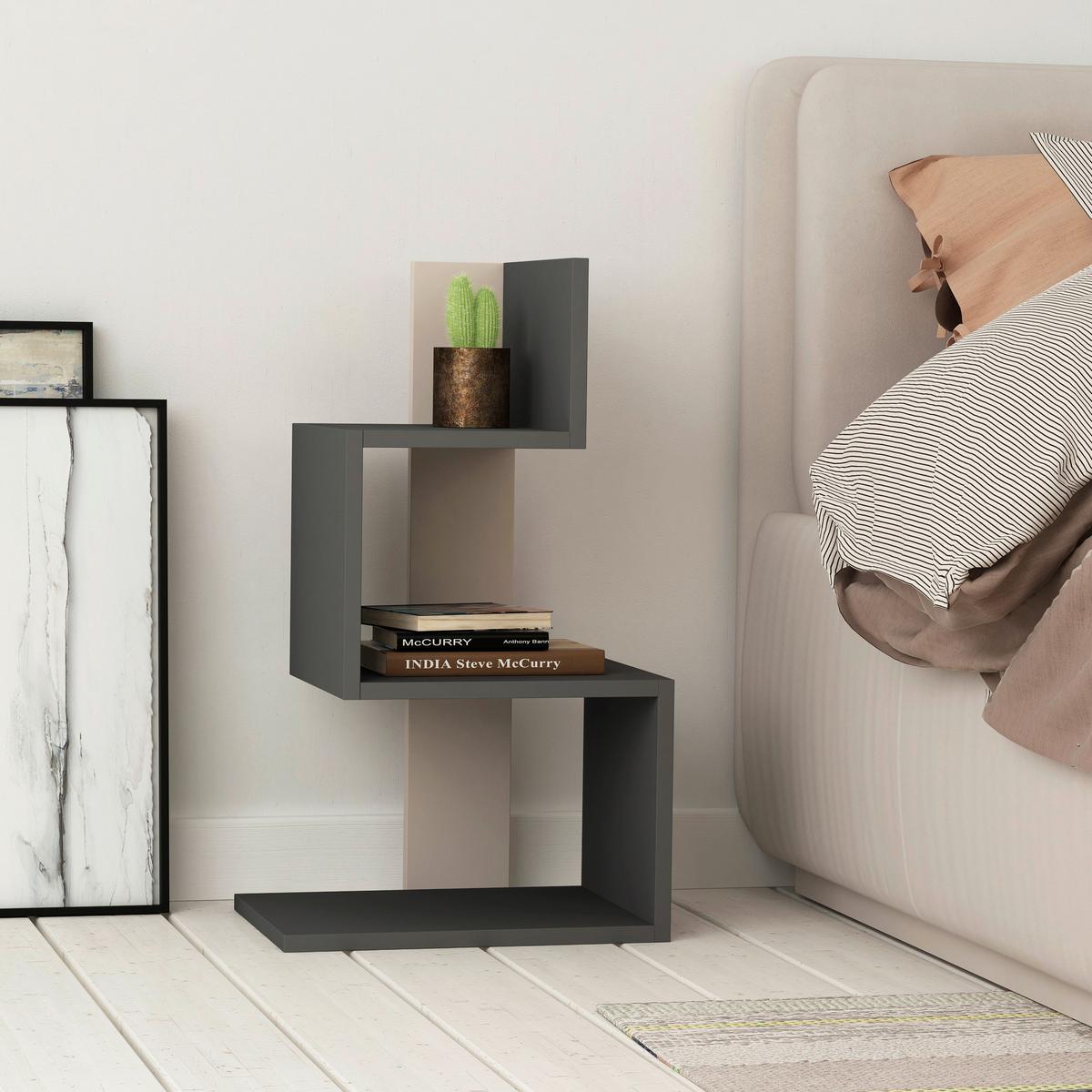 Mizica Rosie - bež/antracit, Design, leseni material (42/72/30cm) - Livetastic