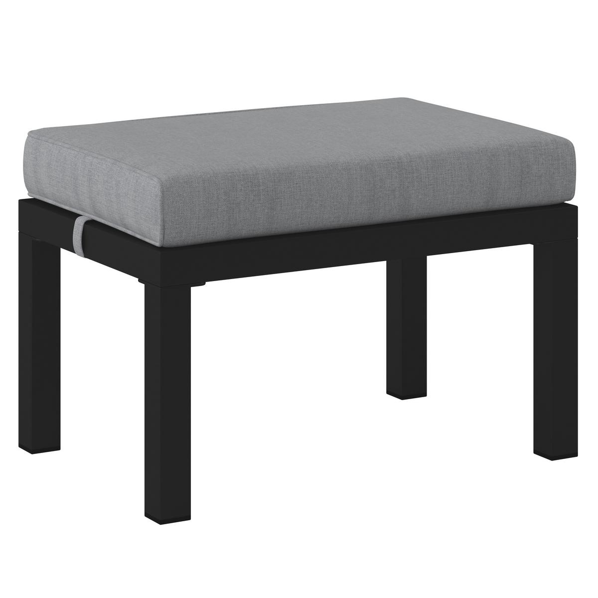 Dining-Loungeset Pergolina Grau Metall/Outdoorstoff - Dunkelgrau/Hellgrau, MODERN, Kunststoff/Textil (194/245cm) - Bessagi Garden