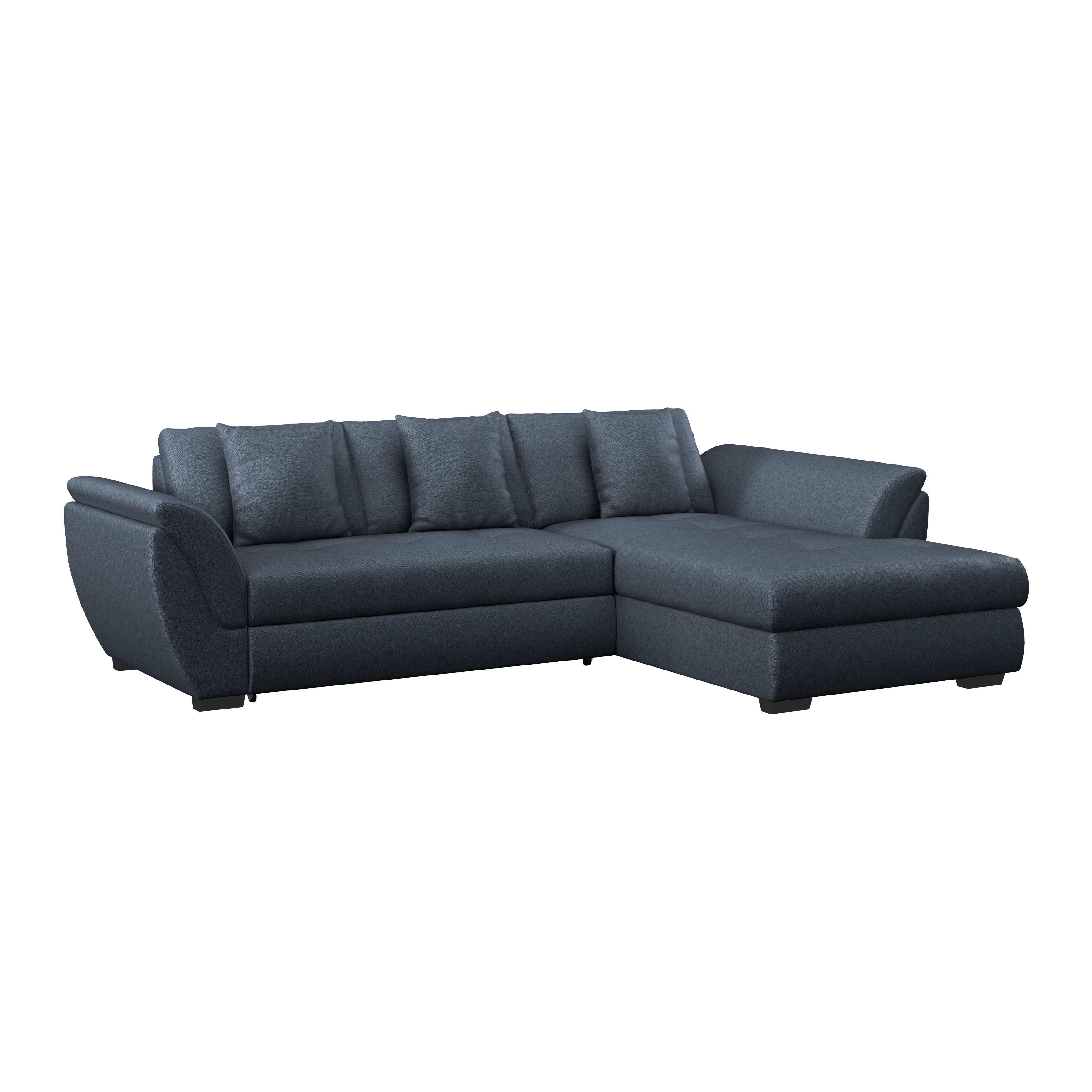 Kutna Garnitura Berisso - tamno plava/crna, Design, tekstil/plastika (278/187cm) - Ondega