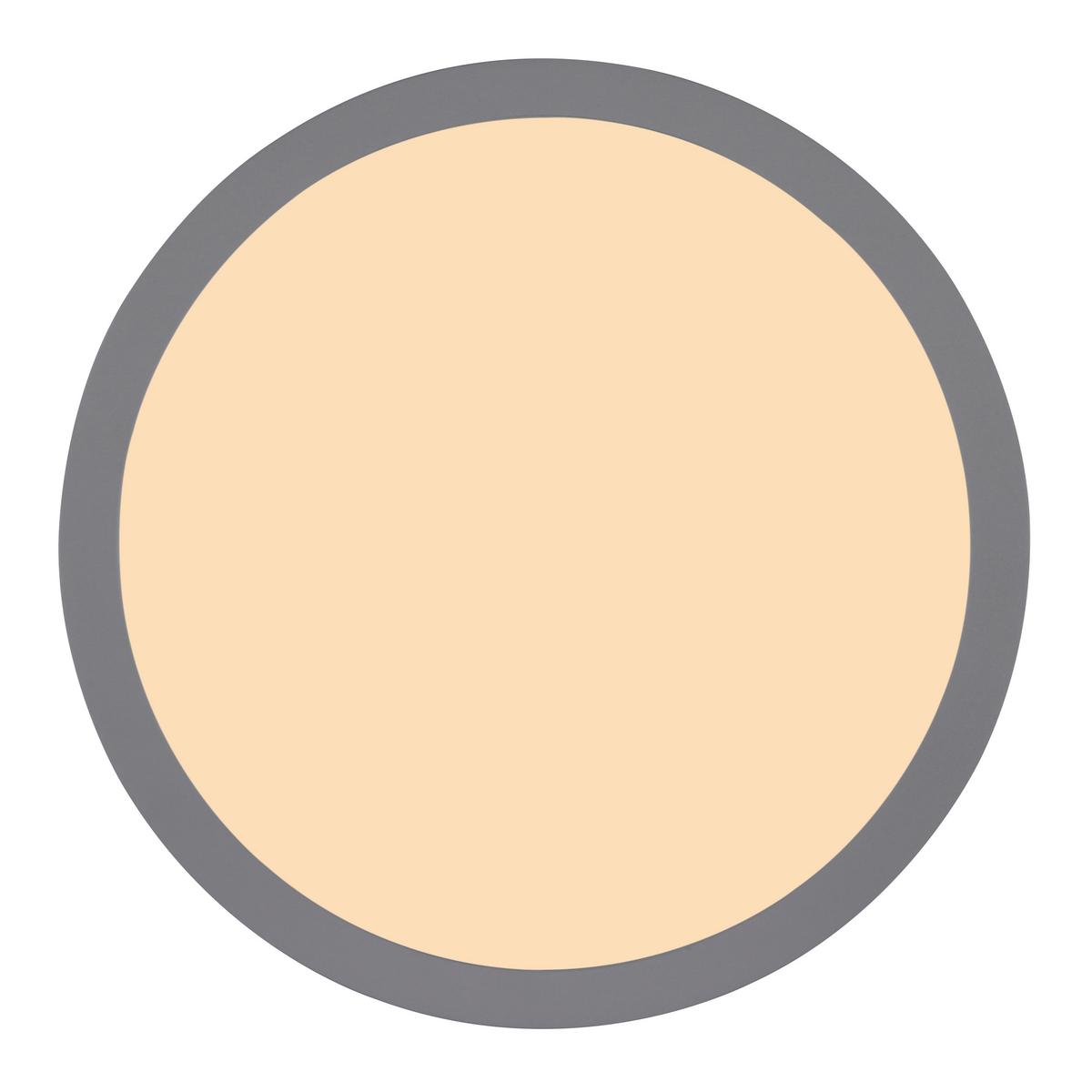 LED-DECKENLEUCHTE 416080AD1R DORO - Weiss/Dunkelgrau, Konventionell, Kunststoff/Metall (30/8,5cm) - Globo