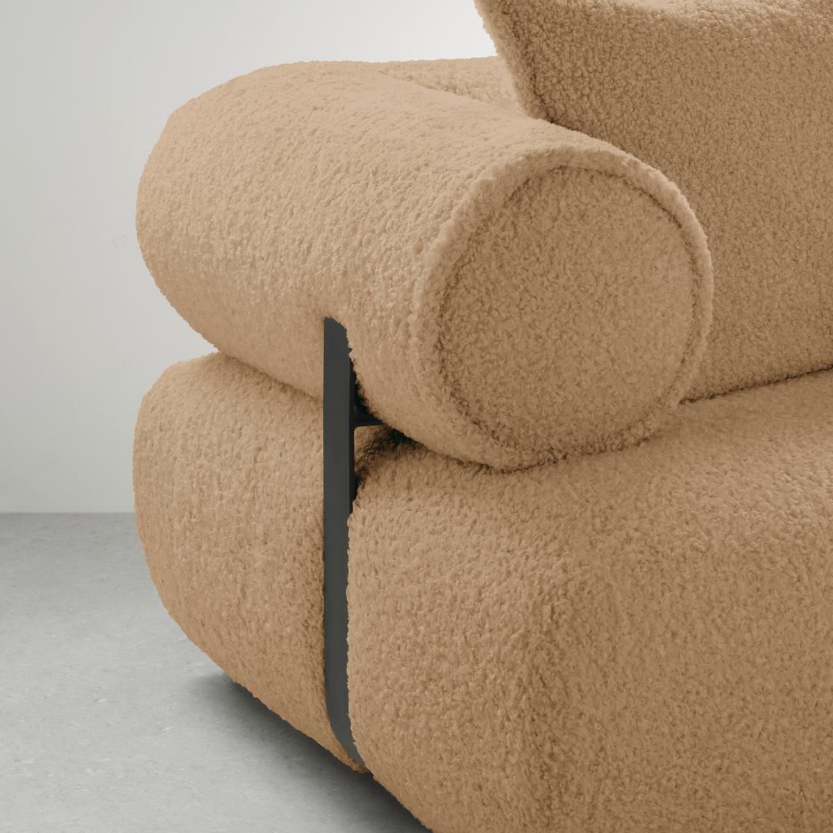 Wohnlandschaft Casimir Beige - Beige/Schwarz, LIFESTYLE, Kunststoff/Textil (310/180cm) - Premium Living