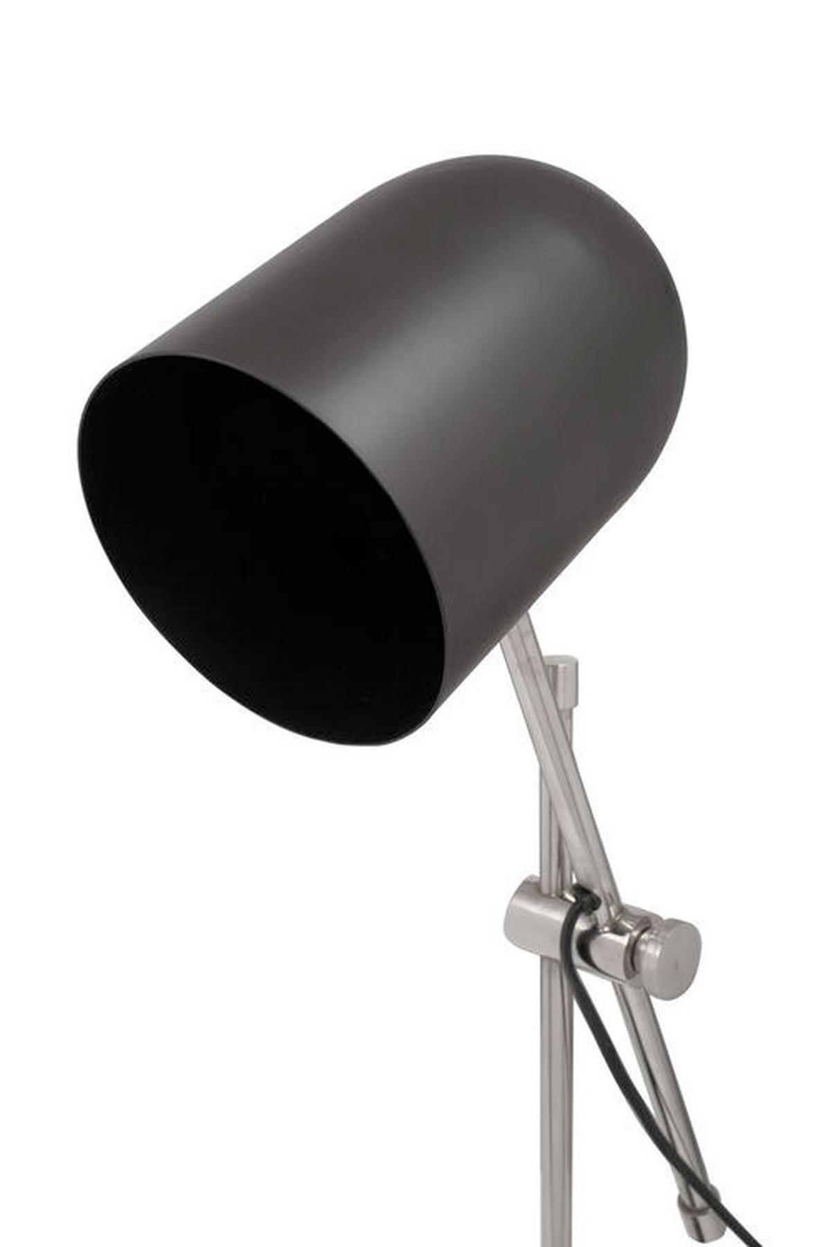 Stehleuchte 9elsy-Siv - Silberfarben/Schwarz, Design, Kunststoff/Stein (12/54/46cm) - Kayoom