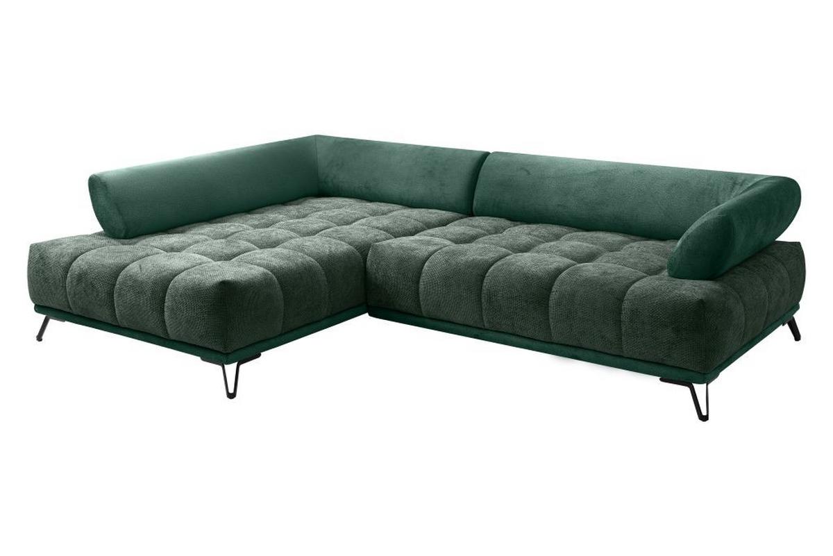 Kutna Garnitura Largo N - tamno zelena/crna, Moderno, tekstil/metal (184/262cm) - Modern Living