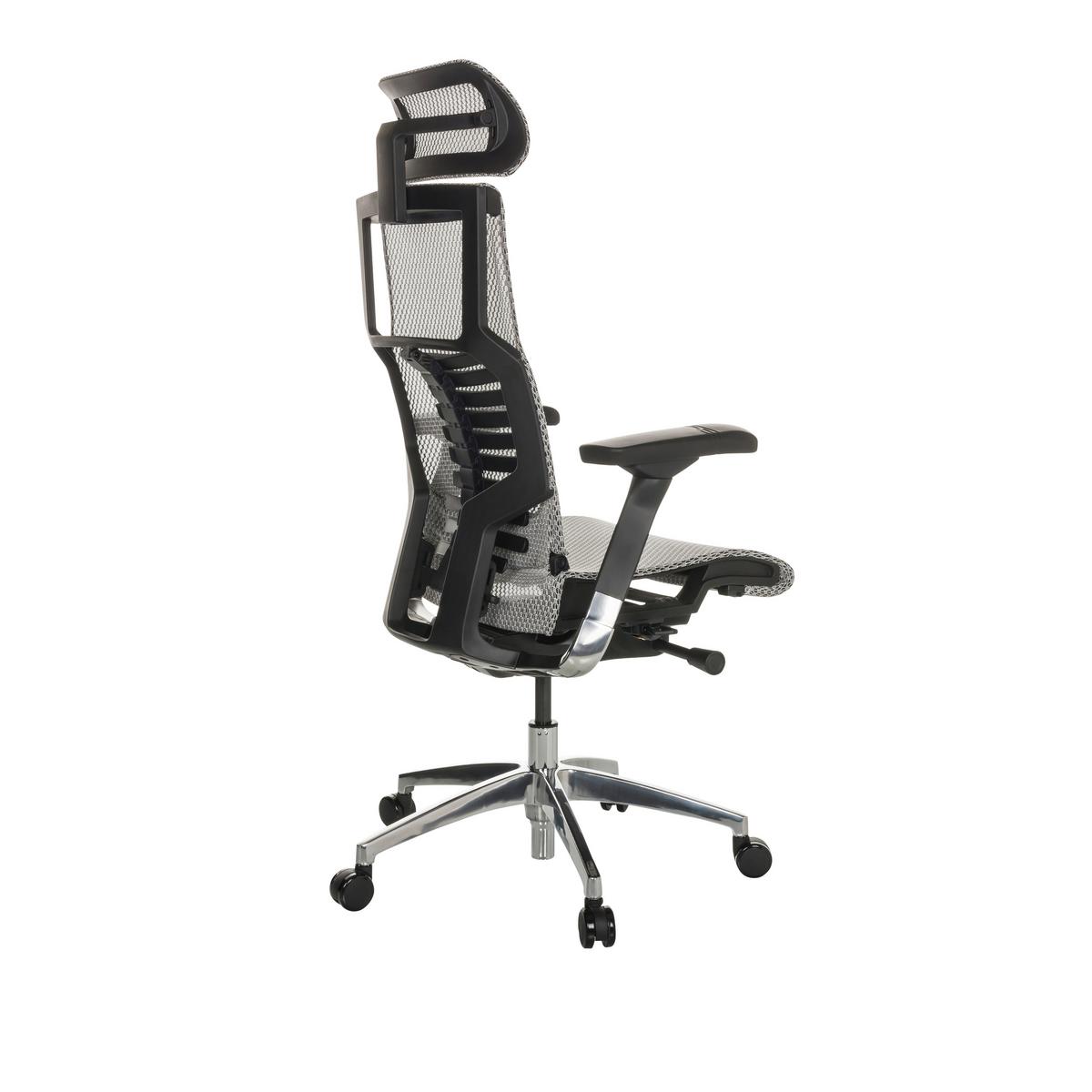 Pisarniški Stol Dynafit Ii, Svetlo Siva - srebrne barve/svetlo siva, Basics, kovina/umetna masa (67/119-135/60cm) - MID.YOU