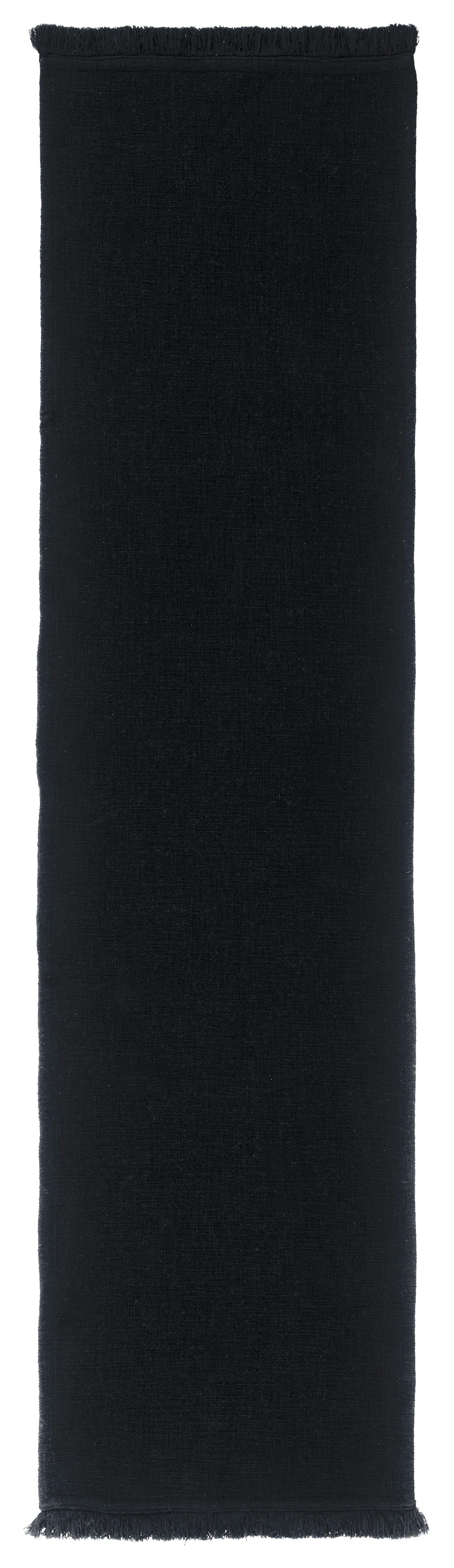 chemin de table in Schwarz ca. 45x170cm - noir, Modern, textile (45/170cm) - Premium Living