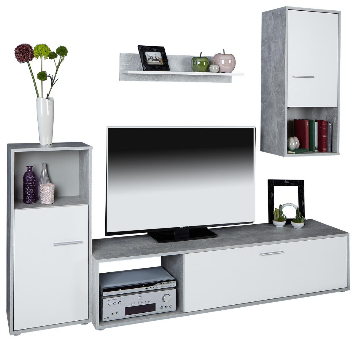 Regal Za Dnevni Boravak Aran - bijela/boje kroma, Moderno, drvni materijal/plastika (221/183,5/40cm) - Best Price
