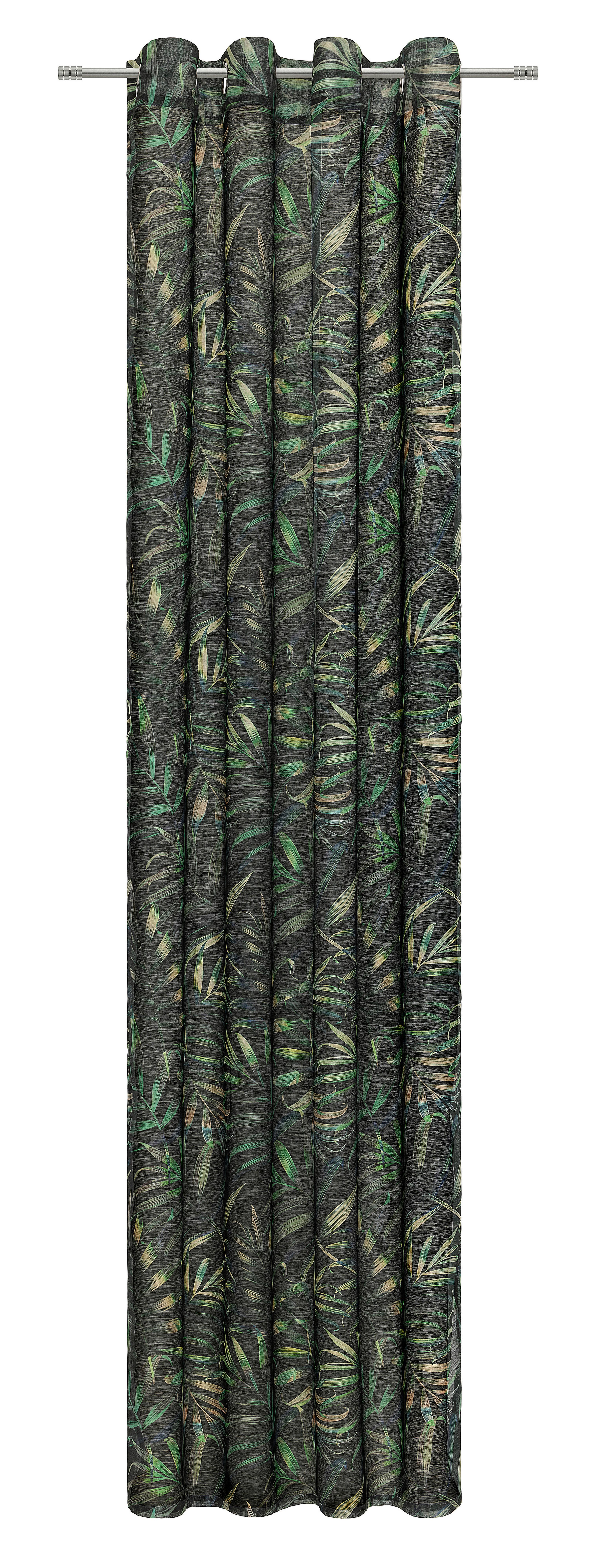 ZASŁONA NA PRZELOTKACH DJUNGEL - zielony/czarny, Design, tkanina (132/245cm) - Esposa
