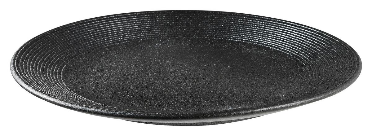 SERWIS OBIADOWO-ŚNIADANIOWY GROOVER - czarny, Lifestyle, ceramika (36.5/33.5/33.5cm) - Novel