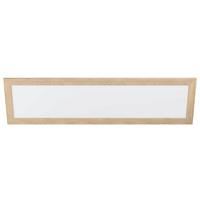 Led-paneel 99473* Poglionasso - Weiss/Eichefarben, Natur, Holz/Kunststoff (124,5/34,5/5,5cm) - Eglo