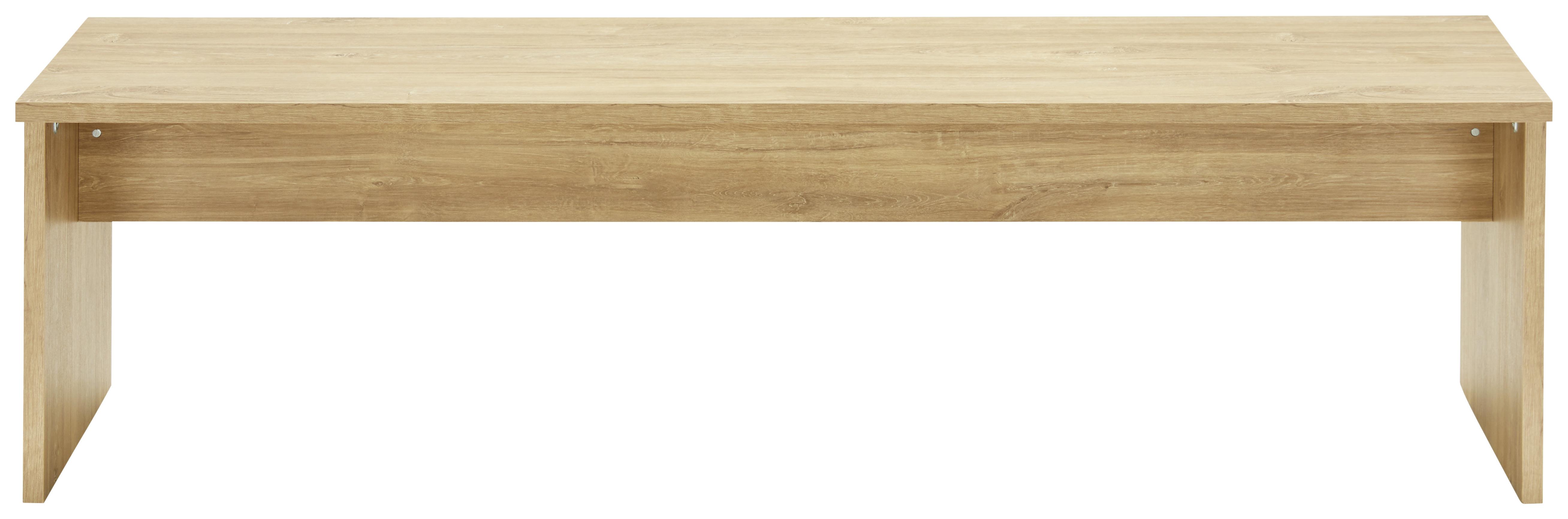 Sitzbank in Eichefarben - Chromfarben/Eichefarben, Modern, Holzwerkstoff/Kunststoff (160/45/37cm) - Modern Living