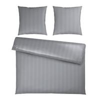 Bettwäsche Xenia Streif XXL Silberfarben ca. 200x200cm - Silberfarben, MODERN, Textil (200/200cm) - Premium Living