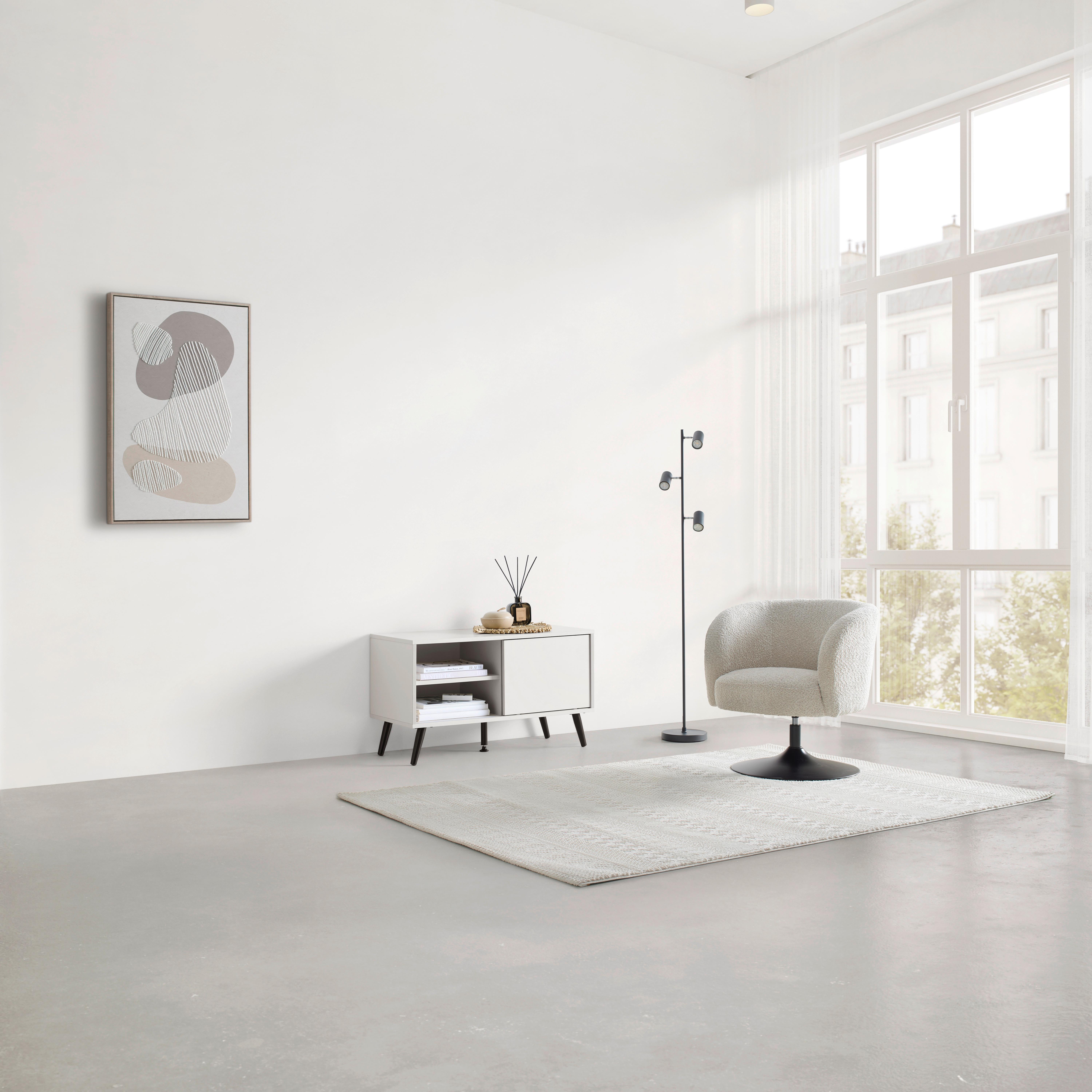 TV-MÖBEL MOVE -BASED/SB- - svart/kashmir, Modern, metall/trämaterial (80/46/35cm) - Based