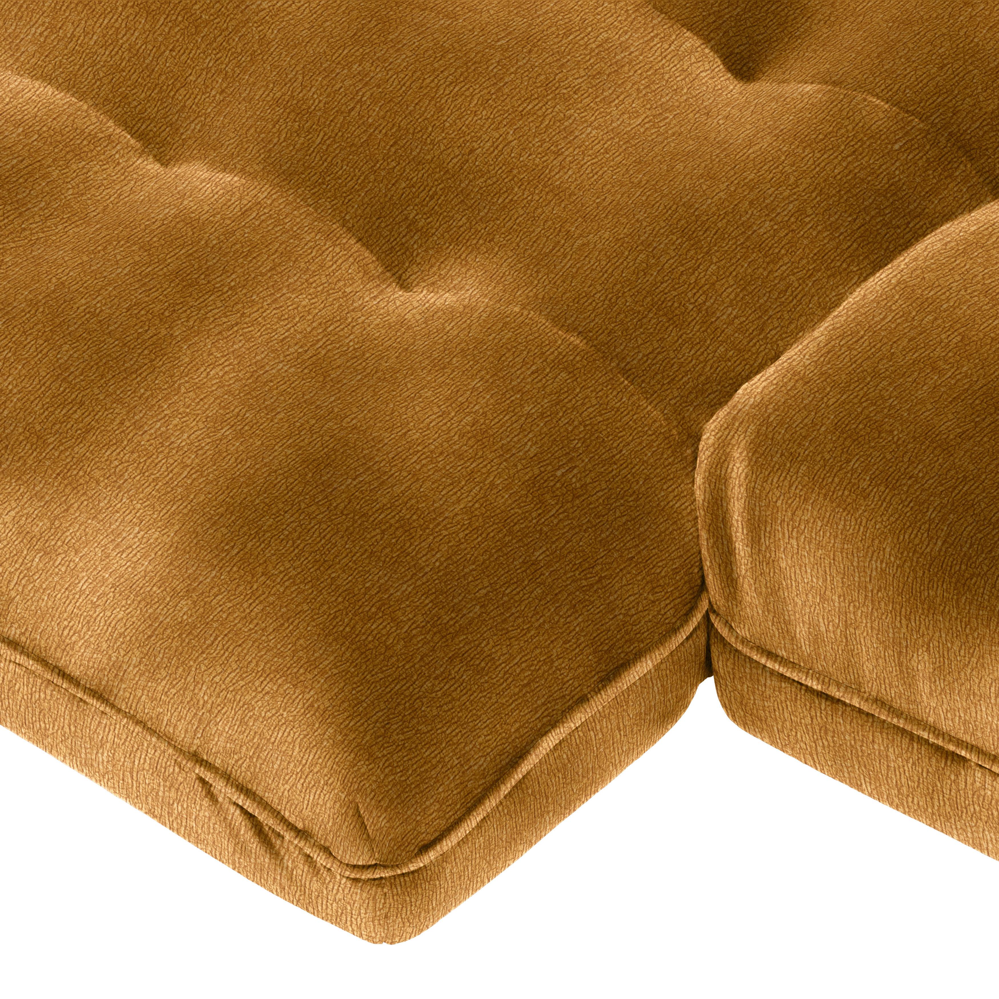 Wohnlandschaft Vivo Goldfarben - Goldfarben/Schwarz, MODERN, Kunststoff/Textil (179/63/317cm) - Premium Living