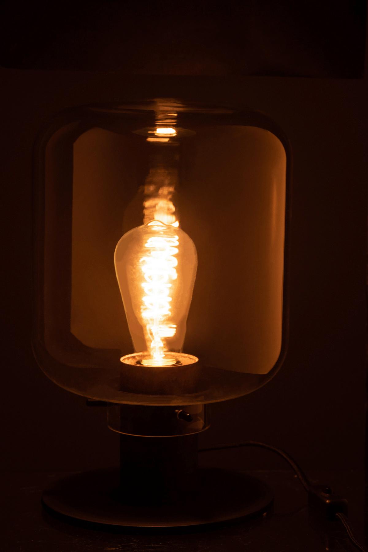 LAMPA STOŁOWA 5720 - czarny/przezroczysty, Trend, metal/szkło (30/31/20cm)