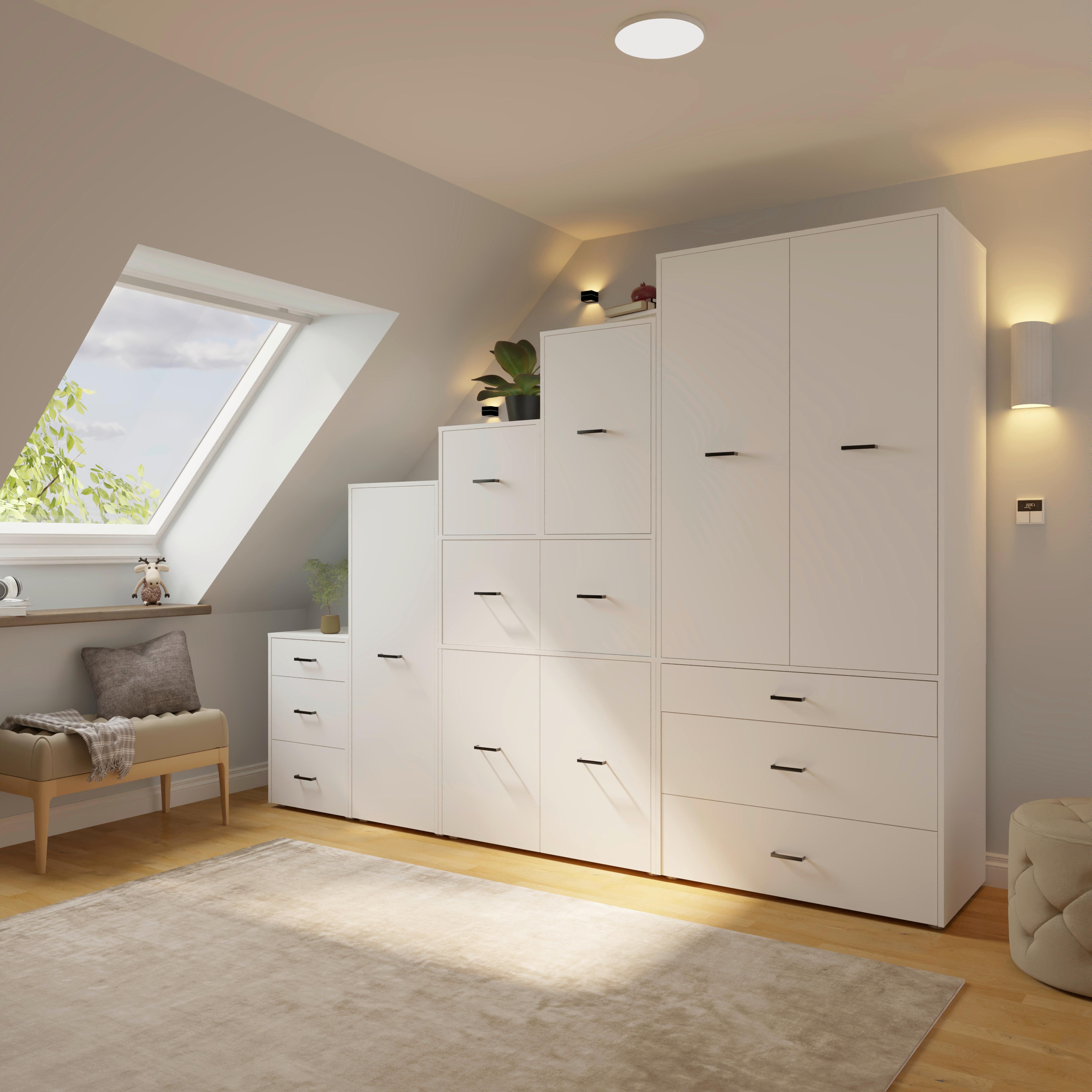 Unterbauschrank Kivo Weiß - Schwarz/Weiß, MODERN, Holzwerkstoff/Kunststoff (90/69,8/52,1cm) - Based