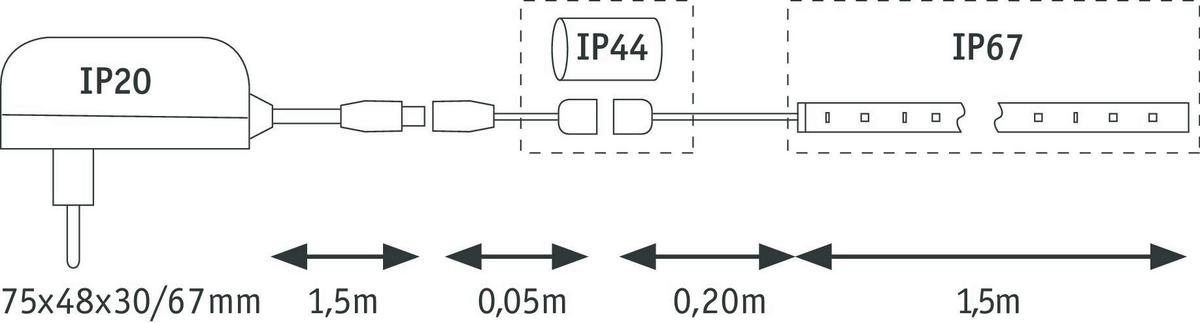 LED-Strip MaxLED Flow Weiß max. 21 Watt - Weiß, Basics, Kunststoff (150cm) - Paulmann