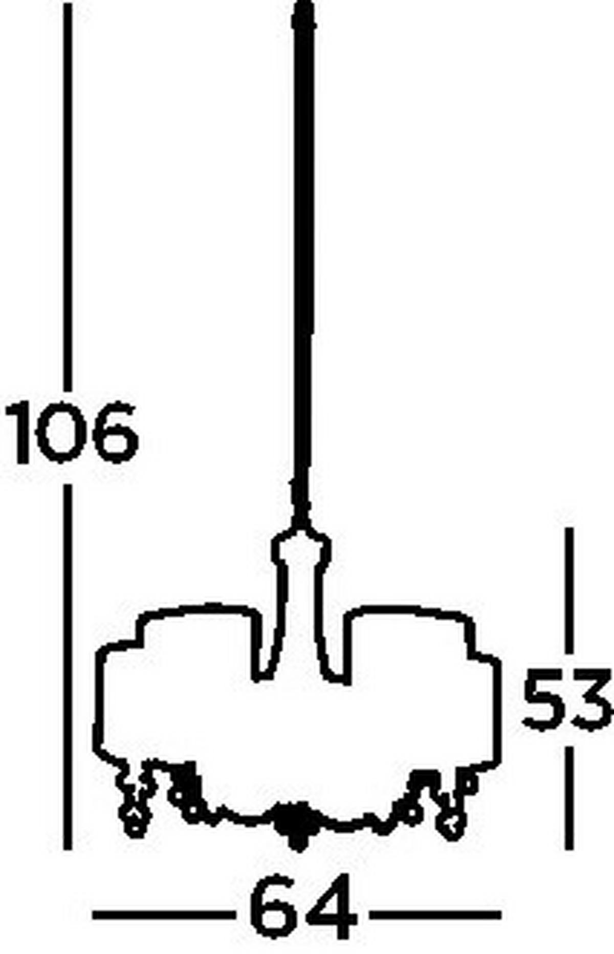 Csillár 1055-5cc Nina - krómszínű/fehér, Design, üveg/textil (64/106cm)