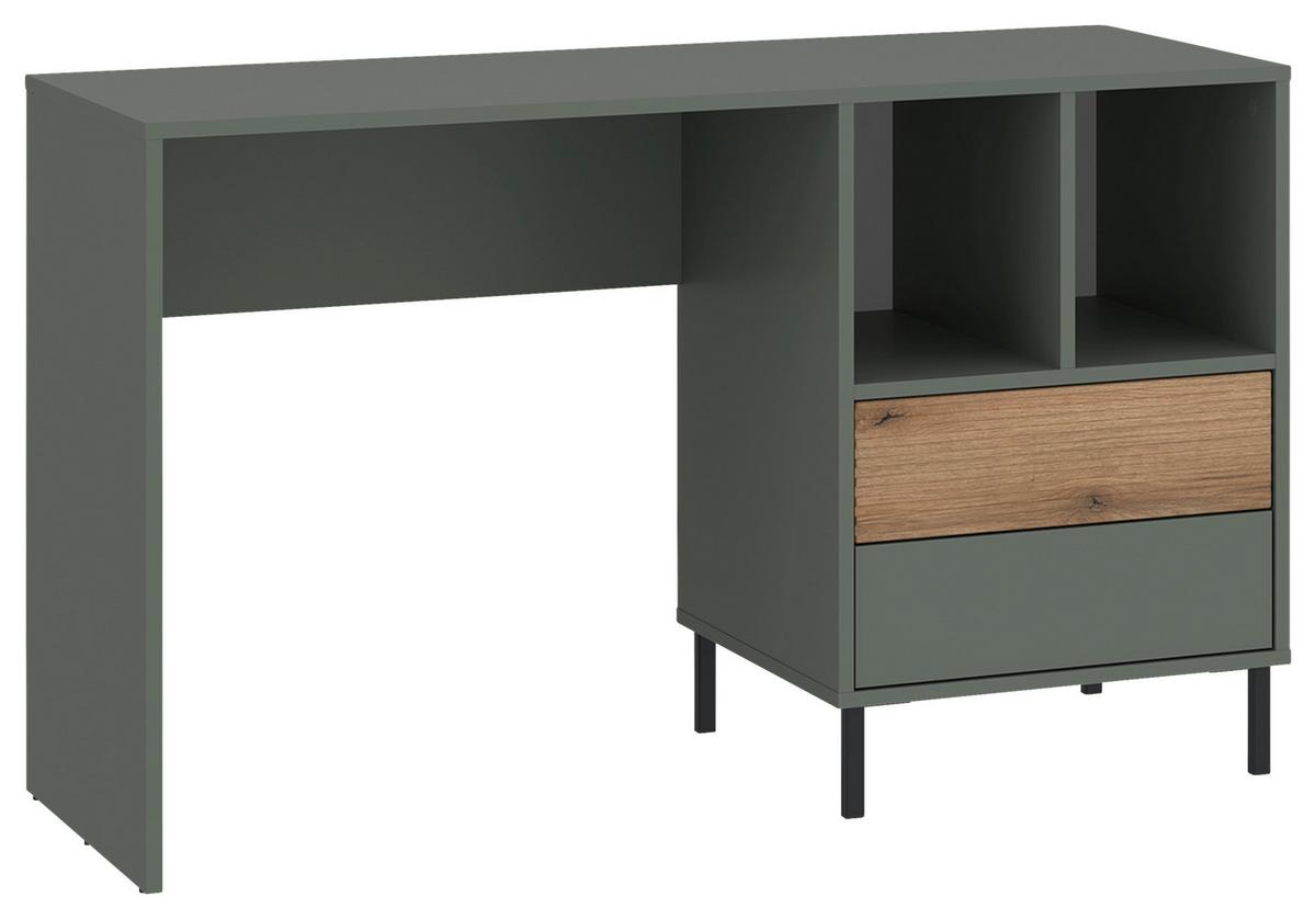 Radni Stol Pozzi - boje hrasta/zelena, Moderno, drvni materijal (120/76,4/58cm) - Modern Living