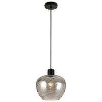 Függőlámpa Ruz - fekete, Modern, Üveg/fém (24/120cm) - Modern Living