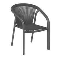 KRZESŁO OGRODOWE FERRARA - antracytowy, Modern, tworzywo sztuczne/metal (56/79/62cm) - Ambia Garden