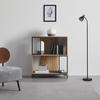 FRISTÅENDE HYLLA GENY - svart/ekfärgad, Modern, metall (80/94,6/40cm) - Bessagi Home