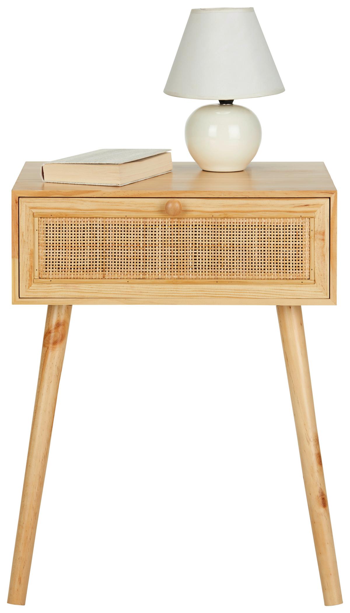 Noptieră Nils - culoare natur, Lifestyle, material pe bază de lemn (45/58/35cm)