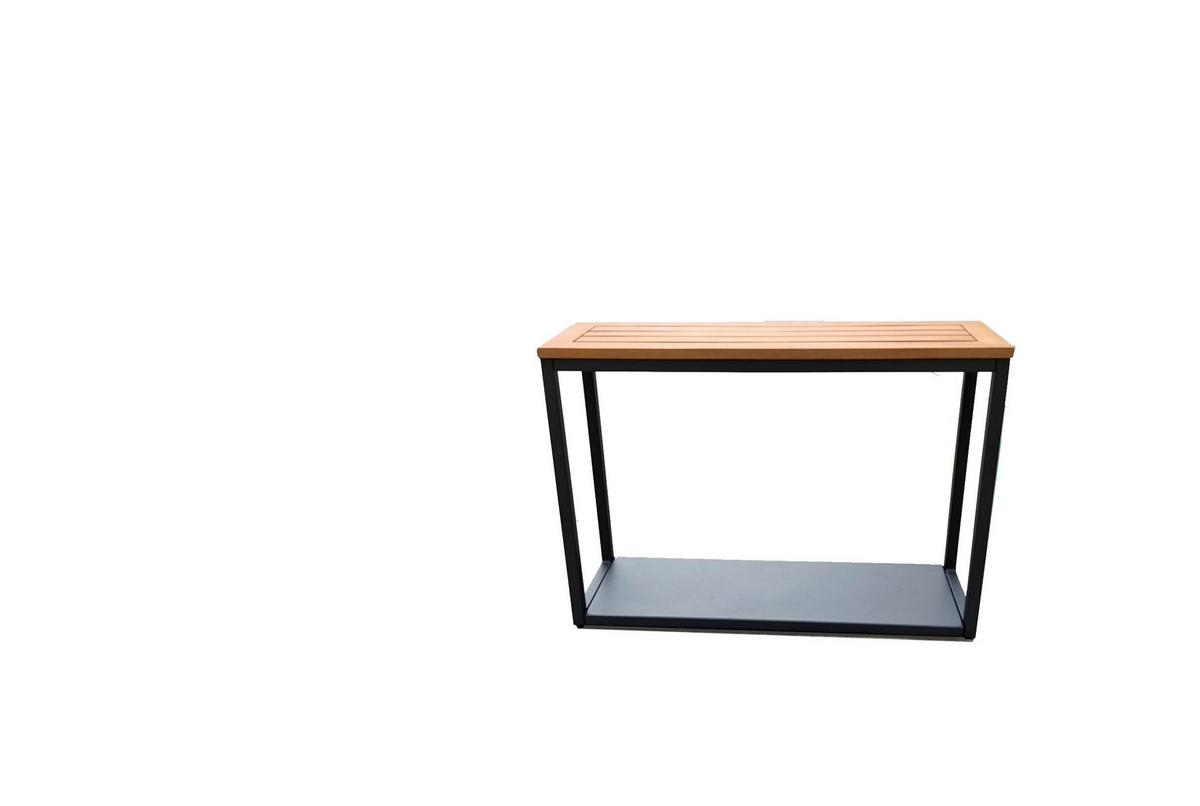 Gartentisch Acamp Anthrazit/ Akazie ca. 23x54x75cm - Anthrazit/Akaziefarben, Basics, Holz/Metall (23/54/75cm) - Acamp