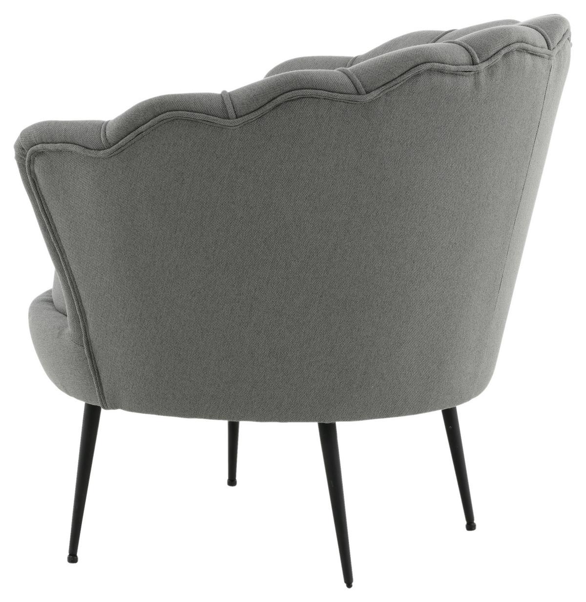Sessel Calais ca. 83x76 cm Grau - Schwarz/Grau, Design, Textil/Metall (83/76/77cm) - Livetastic
